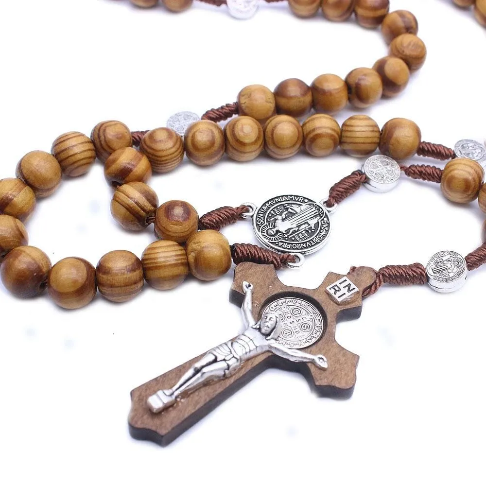 Men's Christian Necklace <br> Wood Crucifix