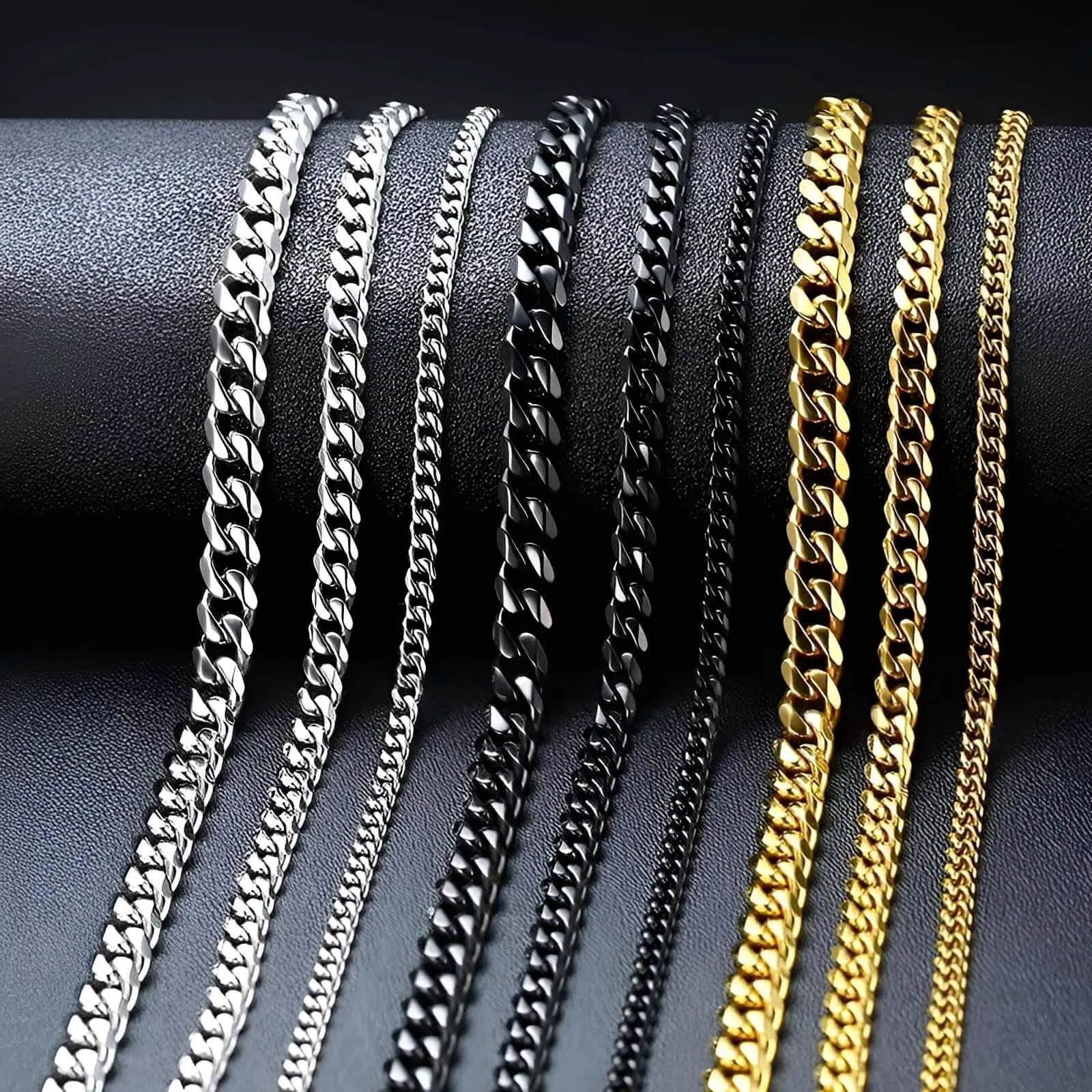 Men's Cuban Link Necklaces - 3 To 7 MM