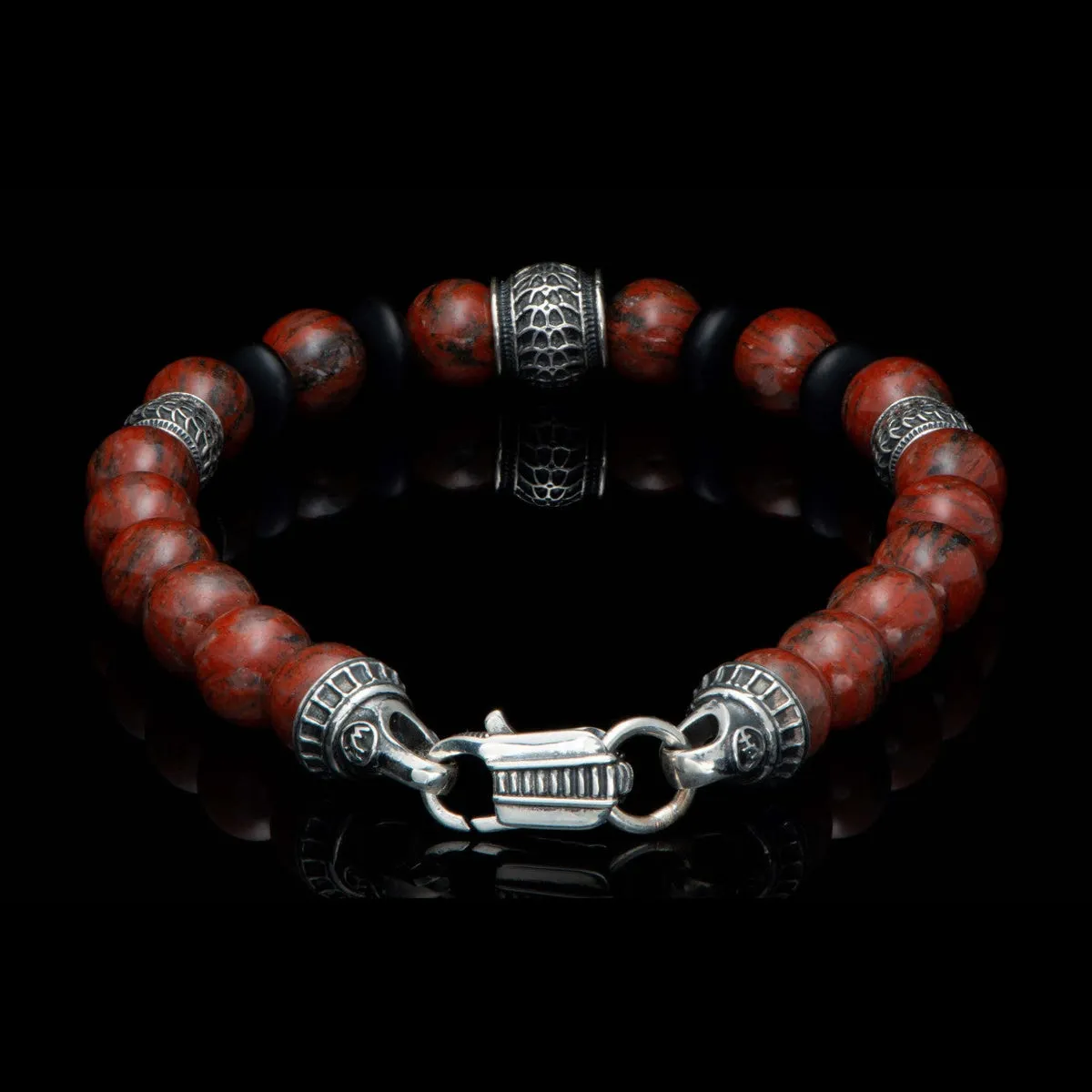 Men's Newport Red Jasper Bracelet - BB49 RSJ