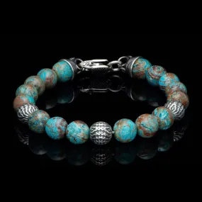 Men's Seaside Blue Agate Bracelet - BB50 BLA