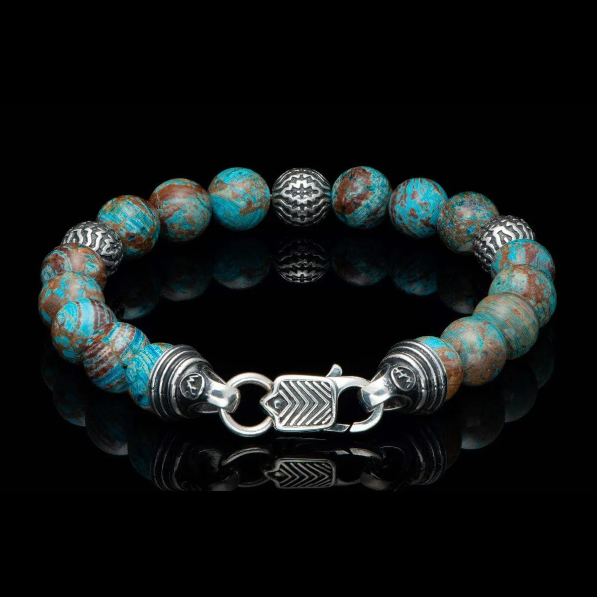 Men's Seaside Blue Agate Bracelet - BB50 BLA