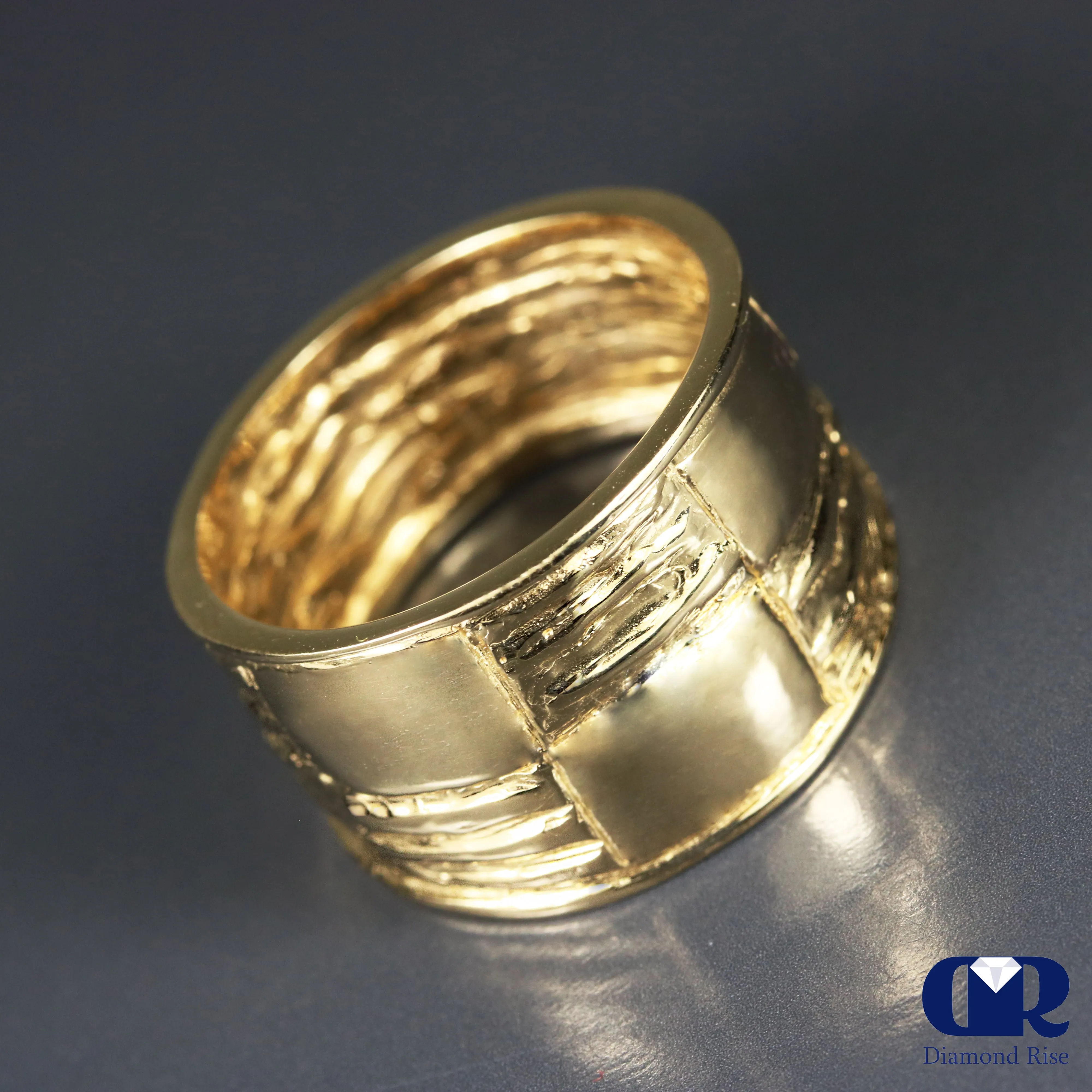 Men's Solid Gold Pinky Ring Wedding Band