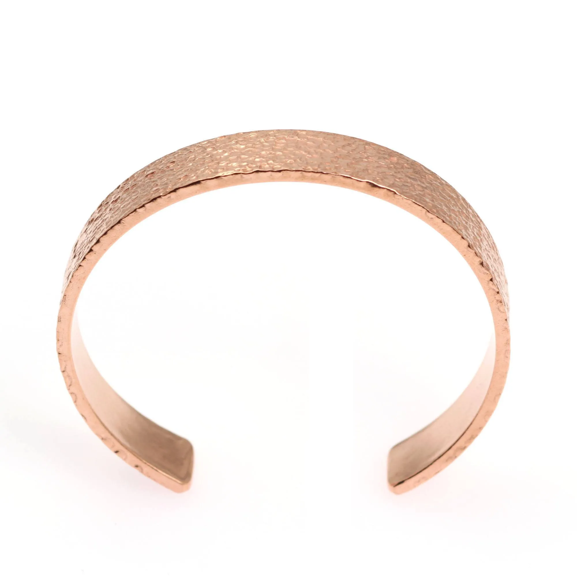 Men's Texturized Copper Cuff Bracelet - 10mm Wide