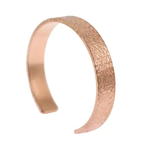 Men's Texturized Copper Cuff Bracelet - 10mm Wide