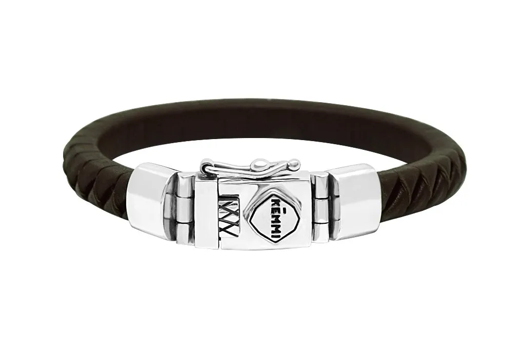 Men's Zane Brown Leather Bracelet