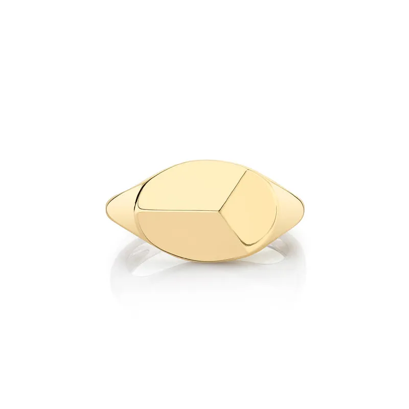 Michael M 14K Yellow Gold Carve Signet Ring F454