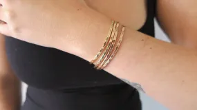 MIXED SET 6 (2 Thin Gold, 2 Thin Rose Gold)