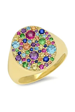 Multi Colored Signet Ring