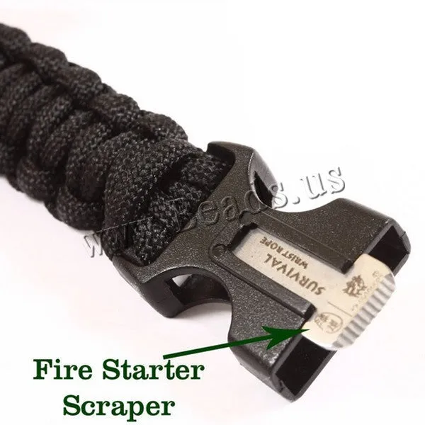 Outdoor Camping Hiking Survival Bracelet Kits Paracord Wristbands