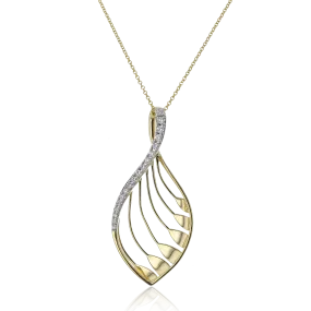 Pendant Necklace in 18k Gold with Diamonds