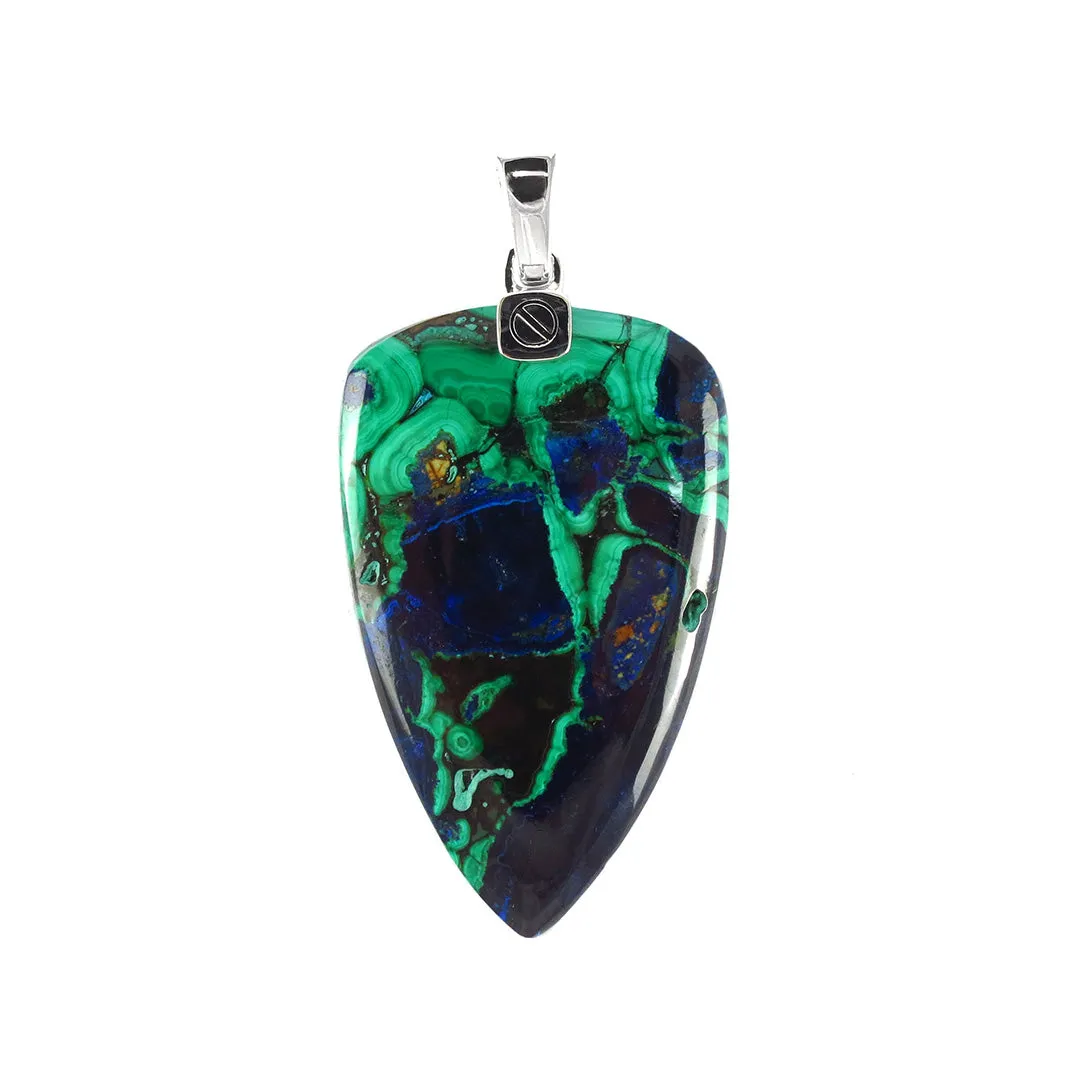 Petite Azurite Malachite Arrow Pendant & Necklace