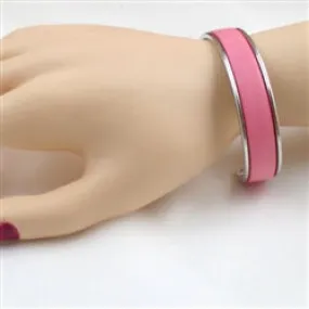 Pink Leather Cuff Bracelet