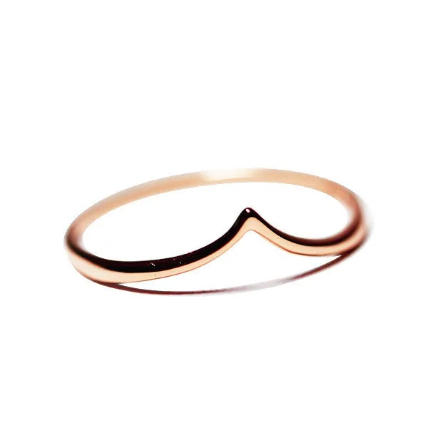 "Peaky" Rosy Thin Band Ring & MiDi