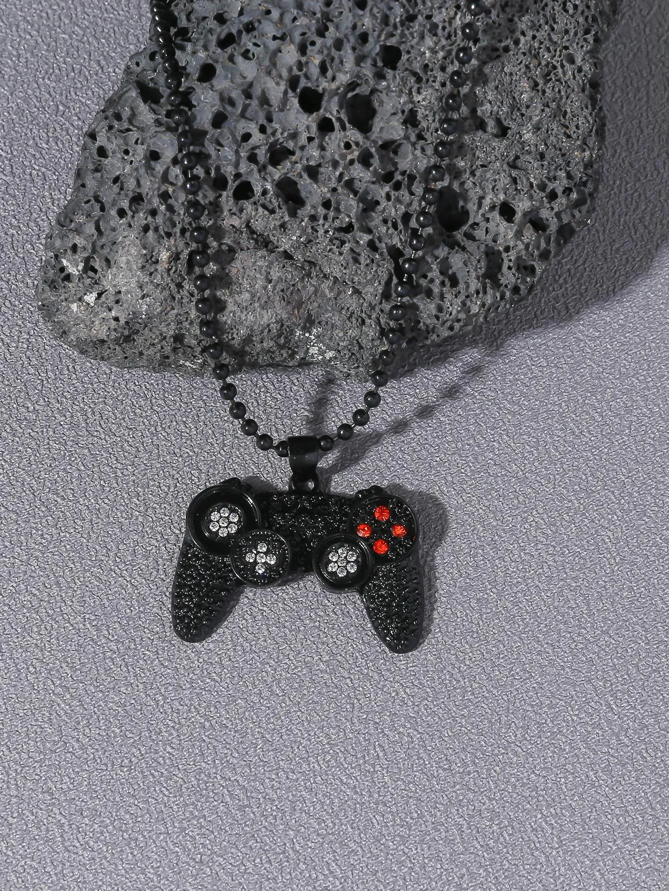 Rhinestone Decor Gamepad Pendant Necklace for Men Jewelry for Men Gift for Men