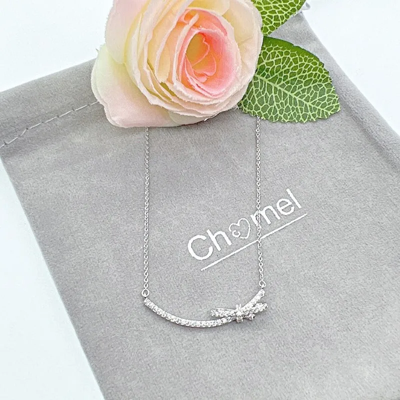 Ribbon Cubic Zirconia Necklace