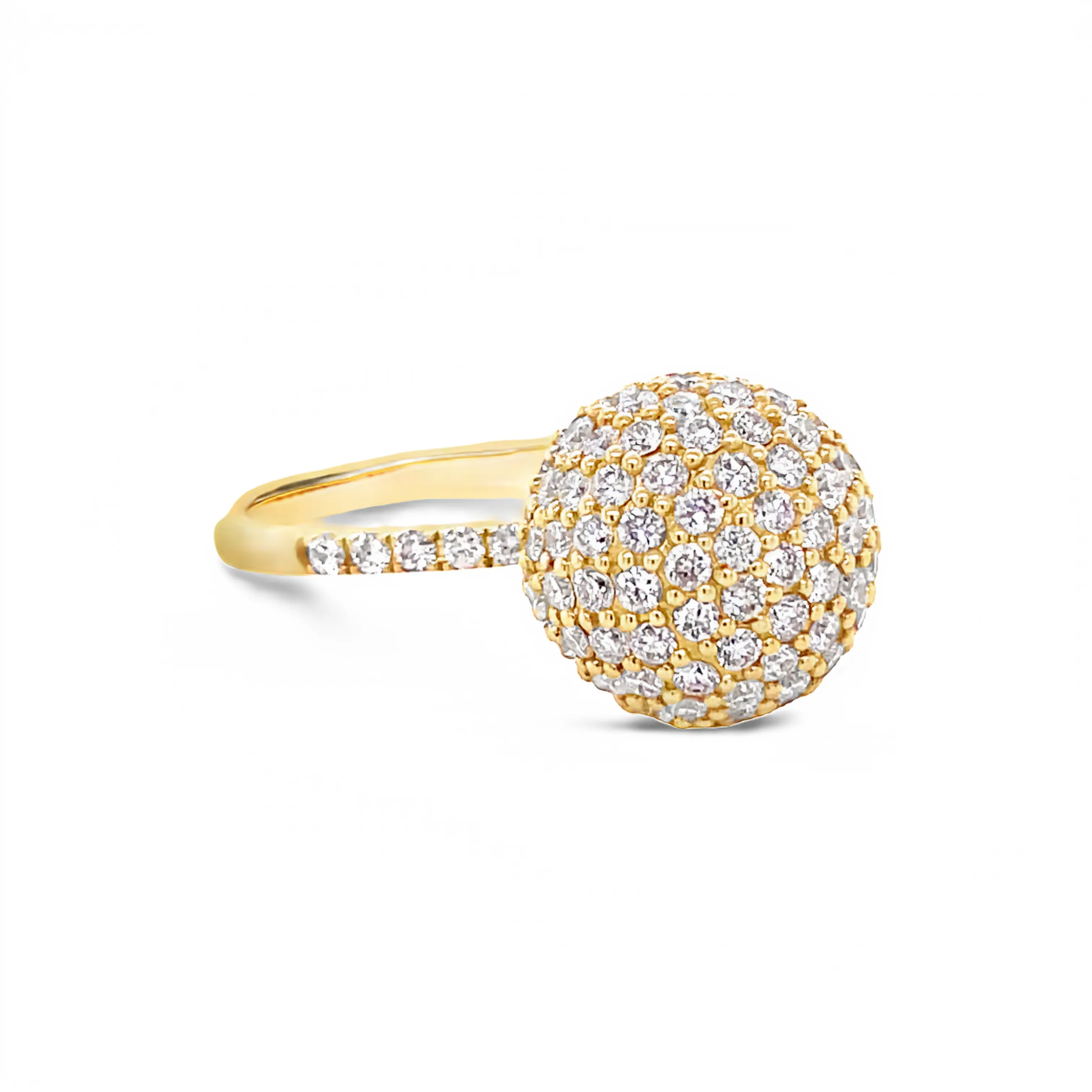 Round Disco Ball Diamond Ring