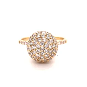 Round Disco Ball Diamond Ring