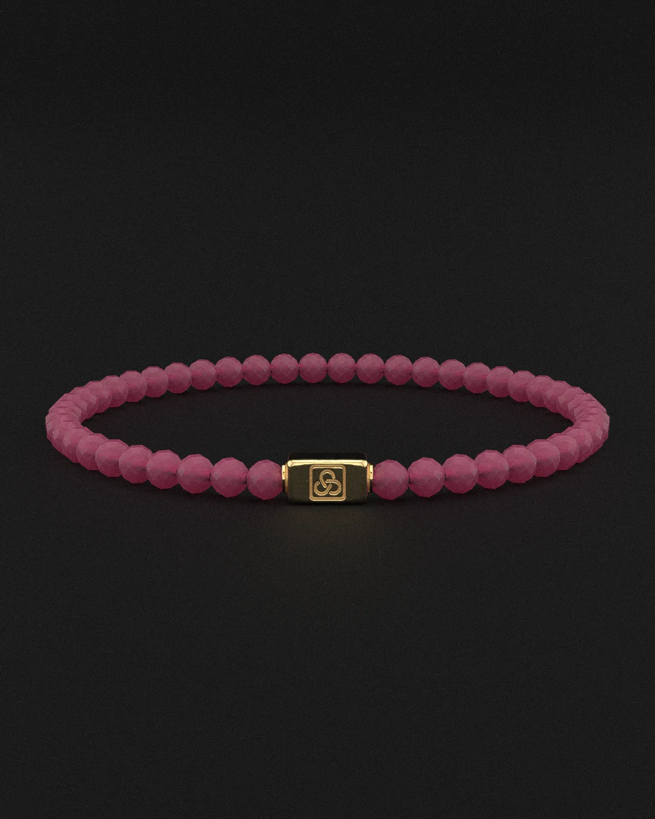 Ruby Matte Bracelet Faceted 4mm | Essential by Seekers Men's Jewelry