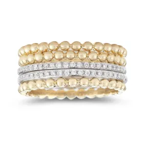 Stacked rings  Total diamond weight- .21