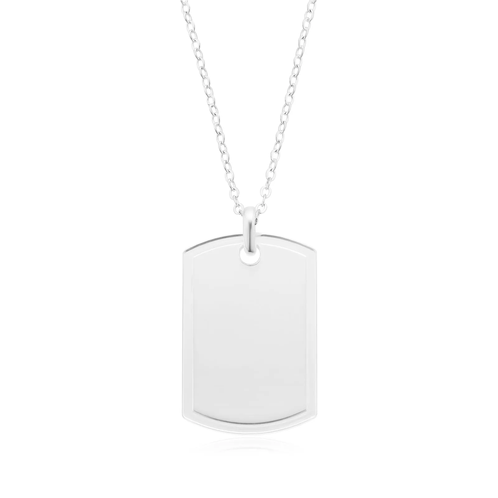 Sterling Silver Dog Tag Pendant