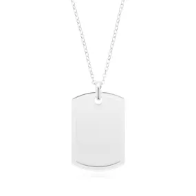 Sterling Silver Dog Tag Pendant