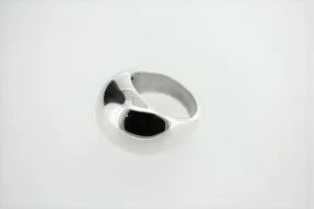 sterling silver large bubble signet ring