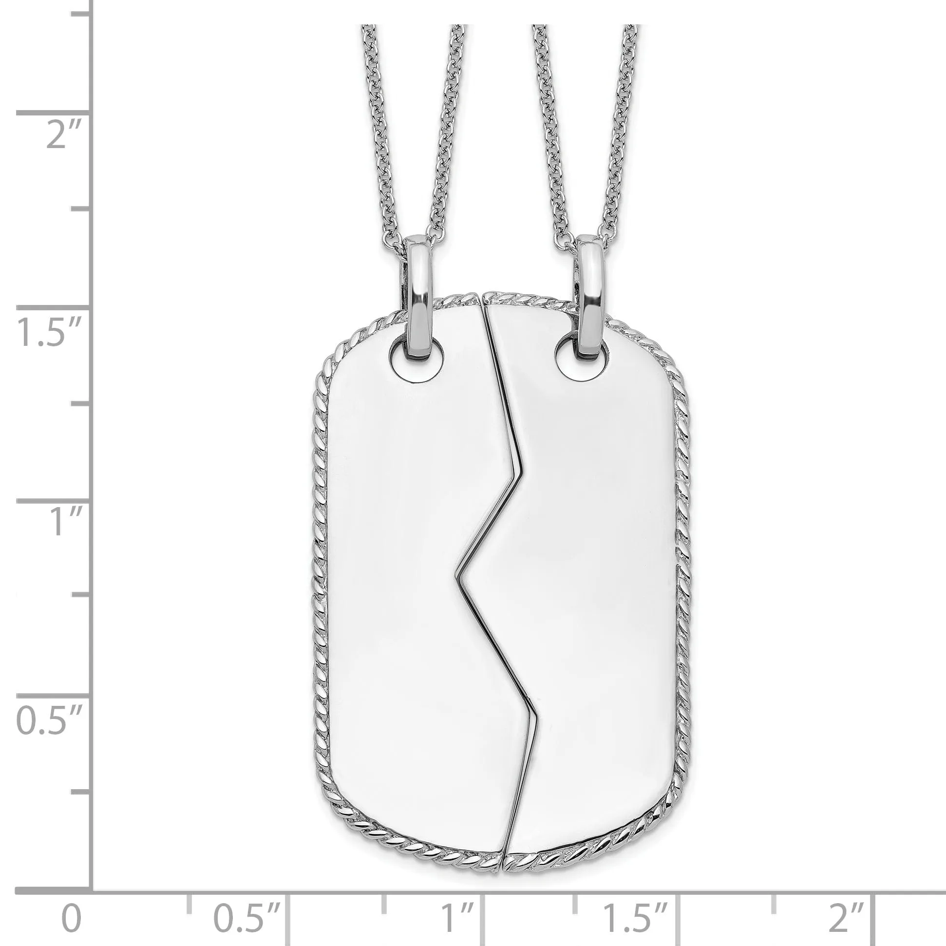 Sterling Silver Military Dog Tag Necklaces