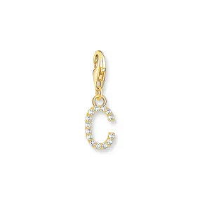 THOMAS SABO Charm Pendant Letter C Gold Plated