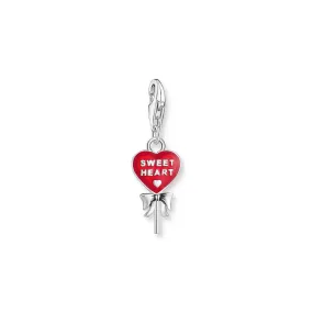 THOMAS SABO Charm Pendant Red Lollipop-Heart Silver