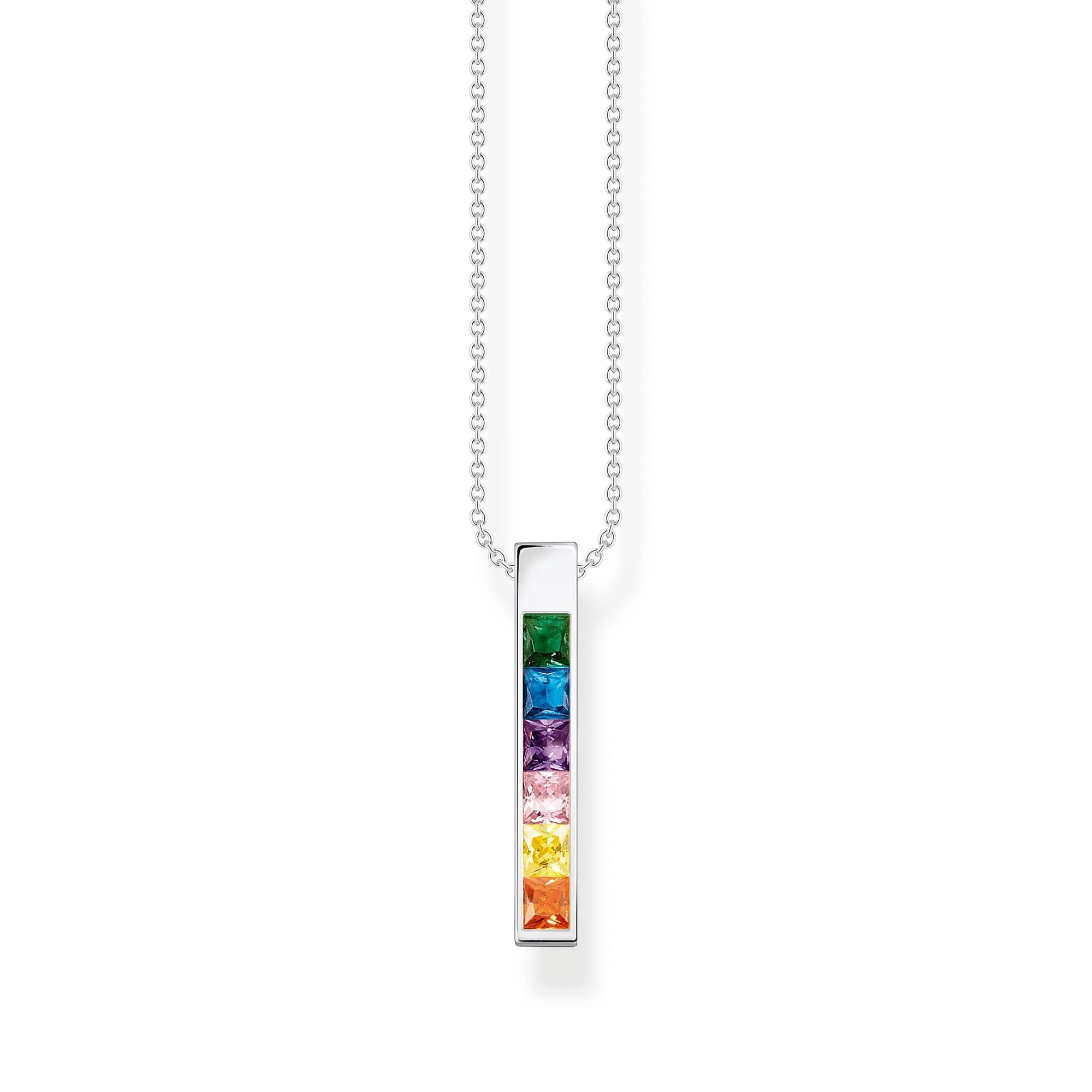 THOMAS SABO Necklace colourful stones silver