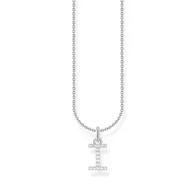 THOMAS SABO Necklace with letter pendant I and white zirconia - silver