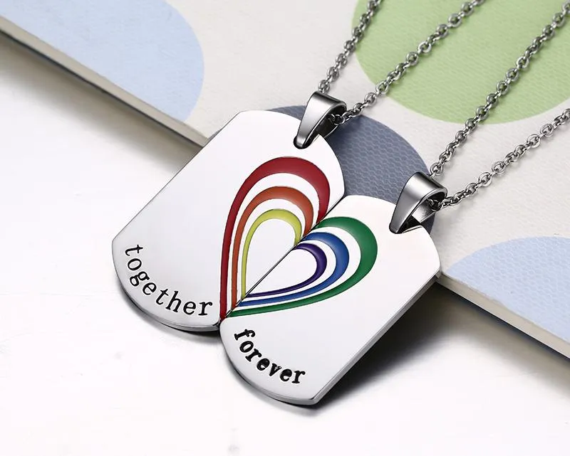 Together Forever Premium Steel Dog Tag Necklace