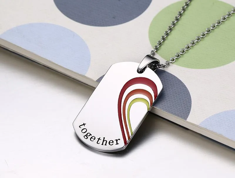 Together Forever Premium Steel Dog Tag Necklace