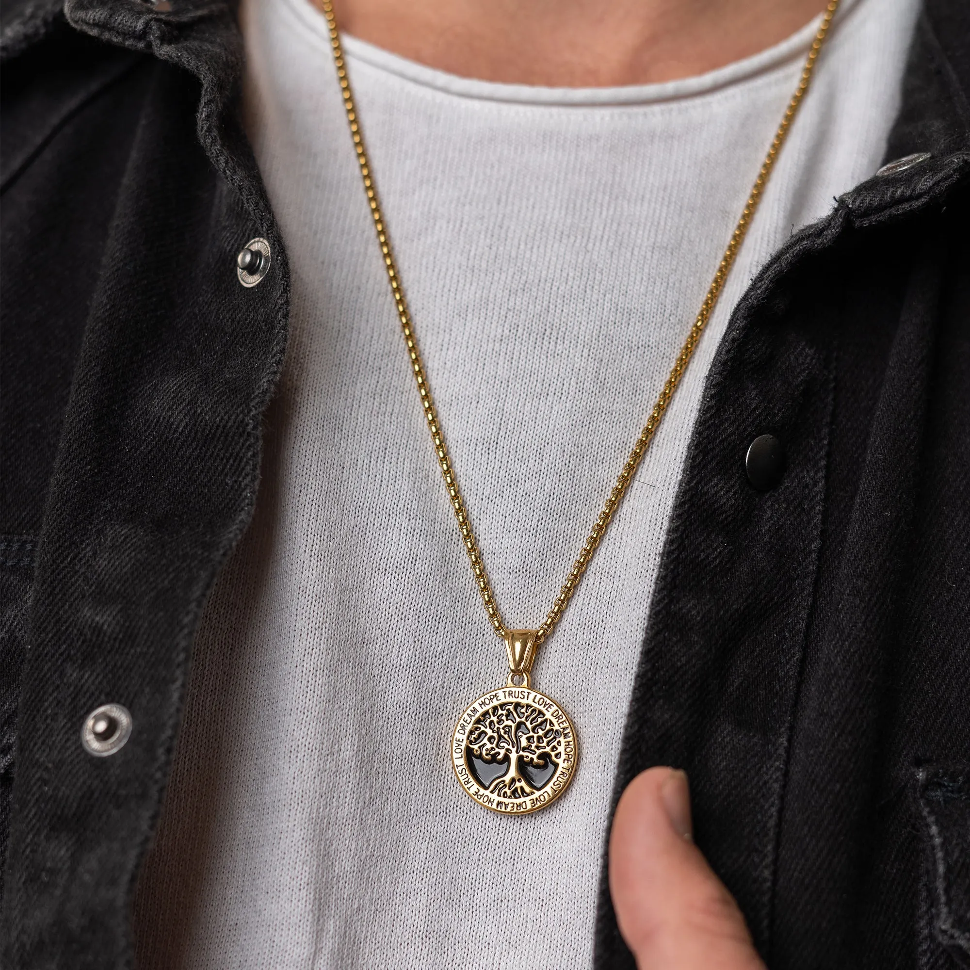 Tree of Life Pendant Necklace (Gold-Plated)