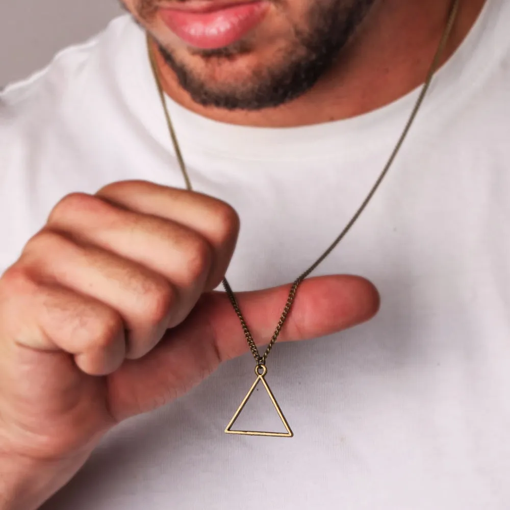 Triangle Necklace (Bronze-Plated)