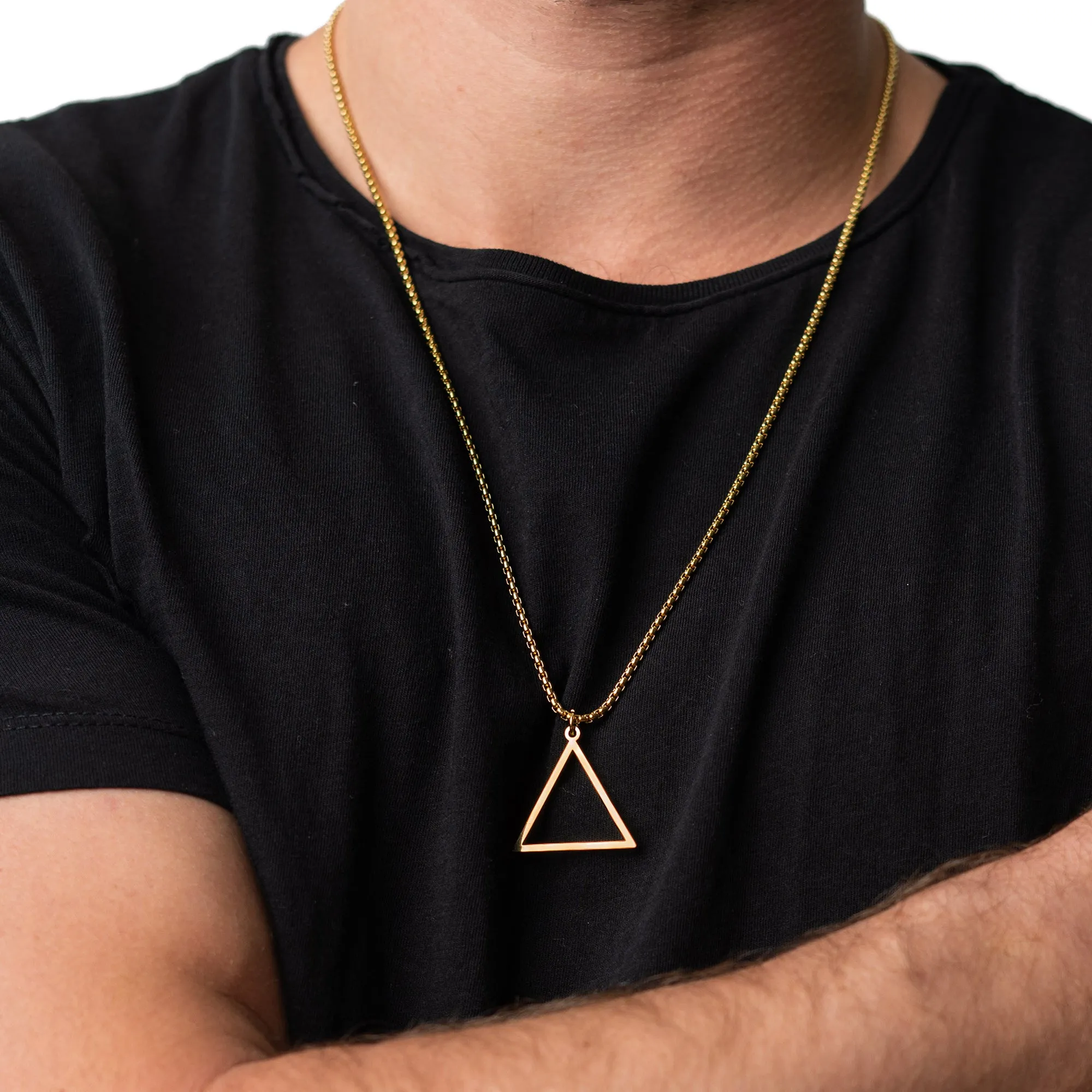 Triangle Necklace (Bronze-Plated)