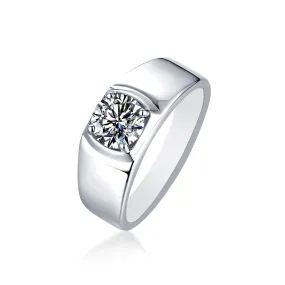 Wholesale Men's Moissanite Ring in 925 Sterling Silver