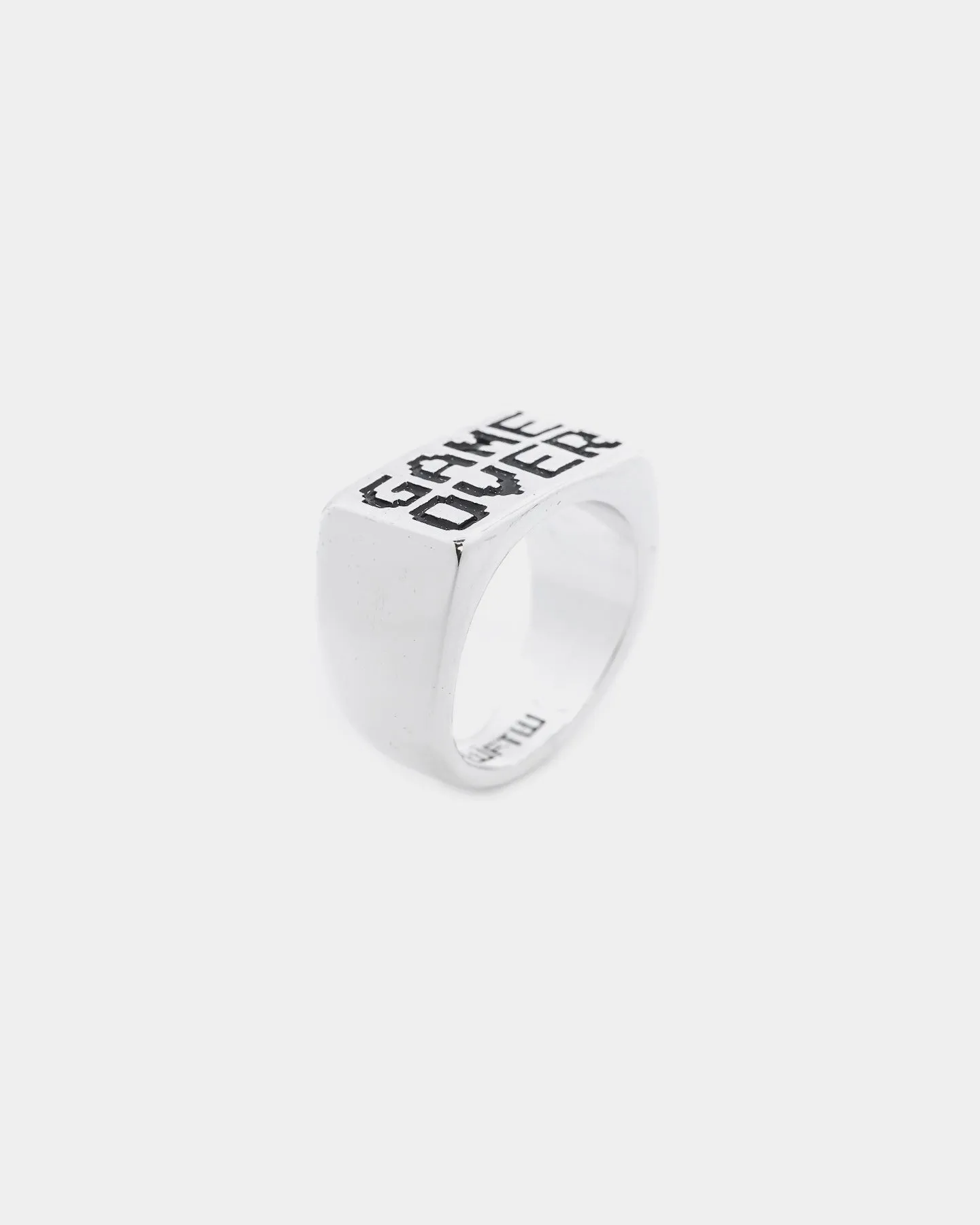 Wild For The Weekend Game Over Signet Ring (Medium) Silver