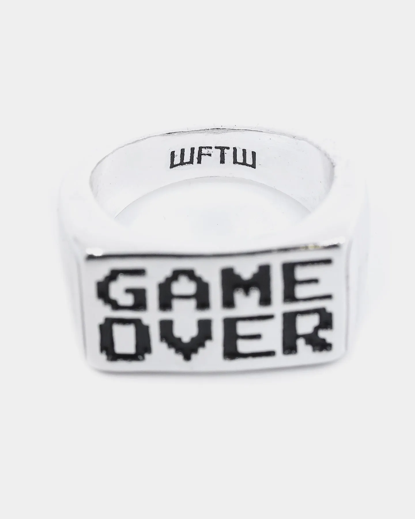 Wild For The Weekend Game Over Signet Ring (Medium) Silver