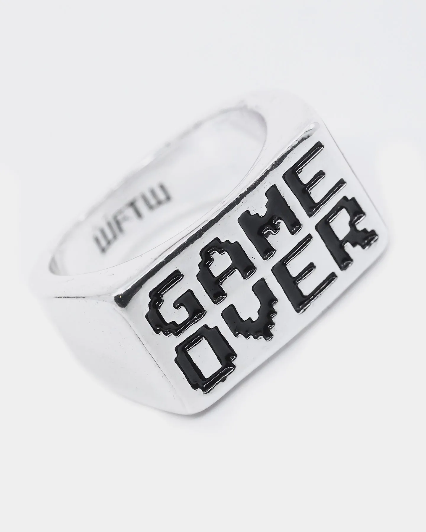 Wild For The Weekend Game Over Signet Ring (Medium) Silver