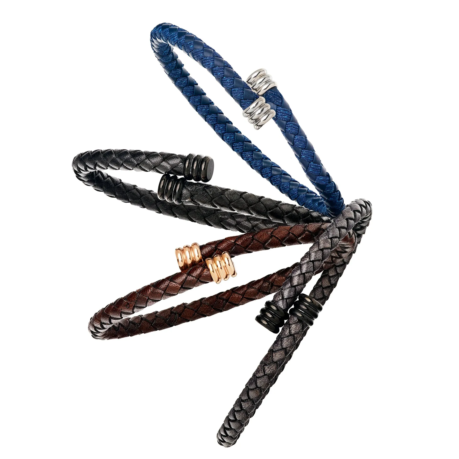 Woven Leather Bracelet Spring Fit